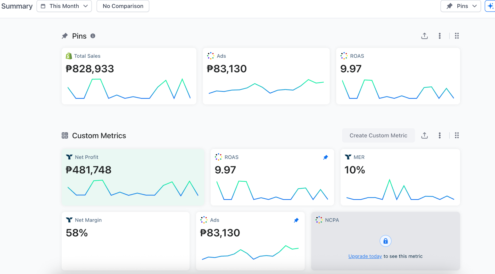 Campaign dashboard for Philippine Skincare Brand